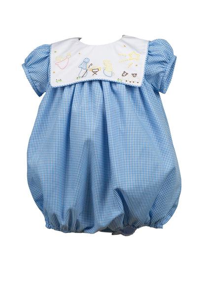 Proper Peony Girls Blue Christmas Manger Bubble by Proper Peony