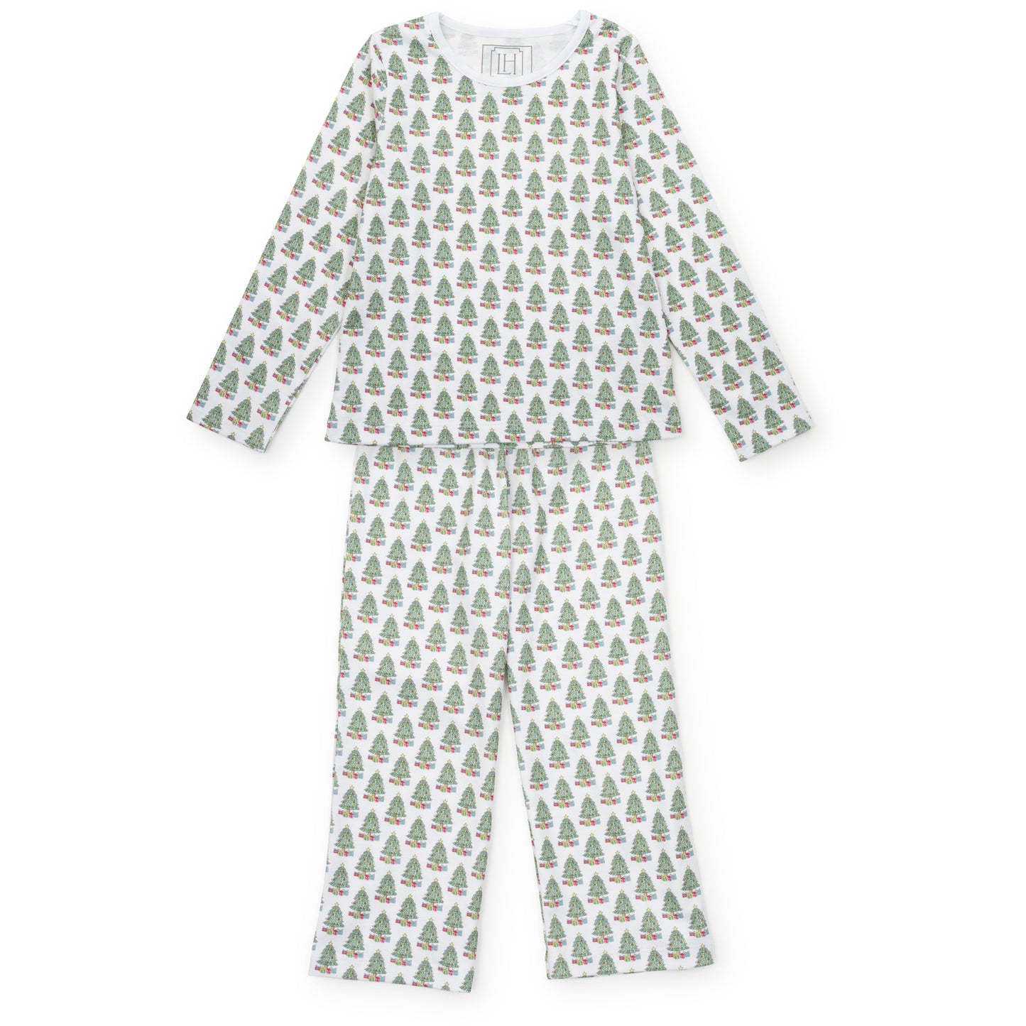 Lila & Hayes Girls Millie Pants Set - Green Under the Christmas Tree by Lila & Hayes