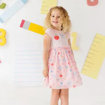 Sweet Wink Girls Pink Back to School Theme Tutu Dress