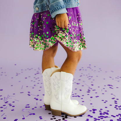 Sweet Wink Girls Mardi Gras Confetti Tutu - Purple by Sweet Wink