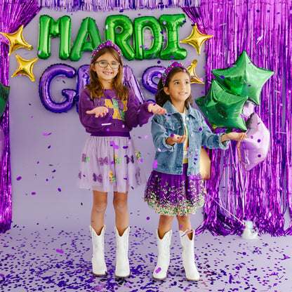 Sweet Wink Girls Mardi Gras Confetti Tutu - Purple by Sweet Wink
