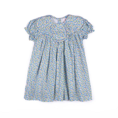 Shop Teeta Girls Summer Floral Morgan Dress - Petal Collar by Shop Teeta
