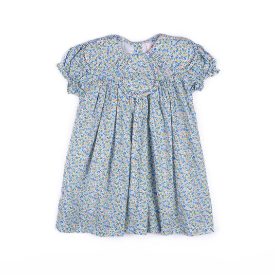 Shop Teeta Girls Summer Floral Morgan Dress - Petal Collar by Shop Teeta