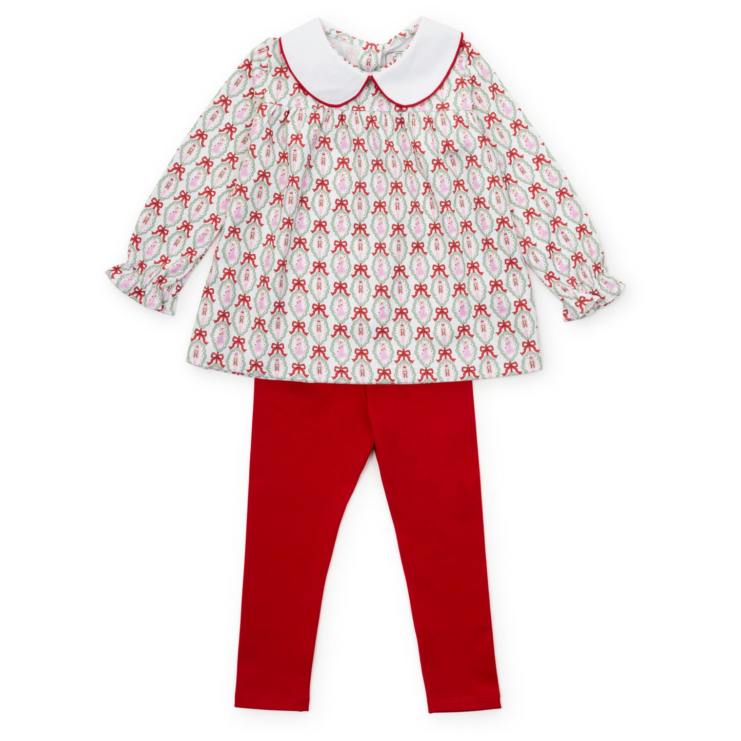Lila & Hayes Girls Morgan Leggings Set - Red Christmas Nutcracker Ballet by Lila & Hayes
