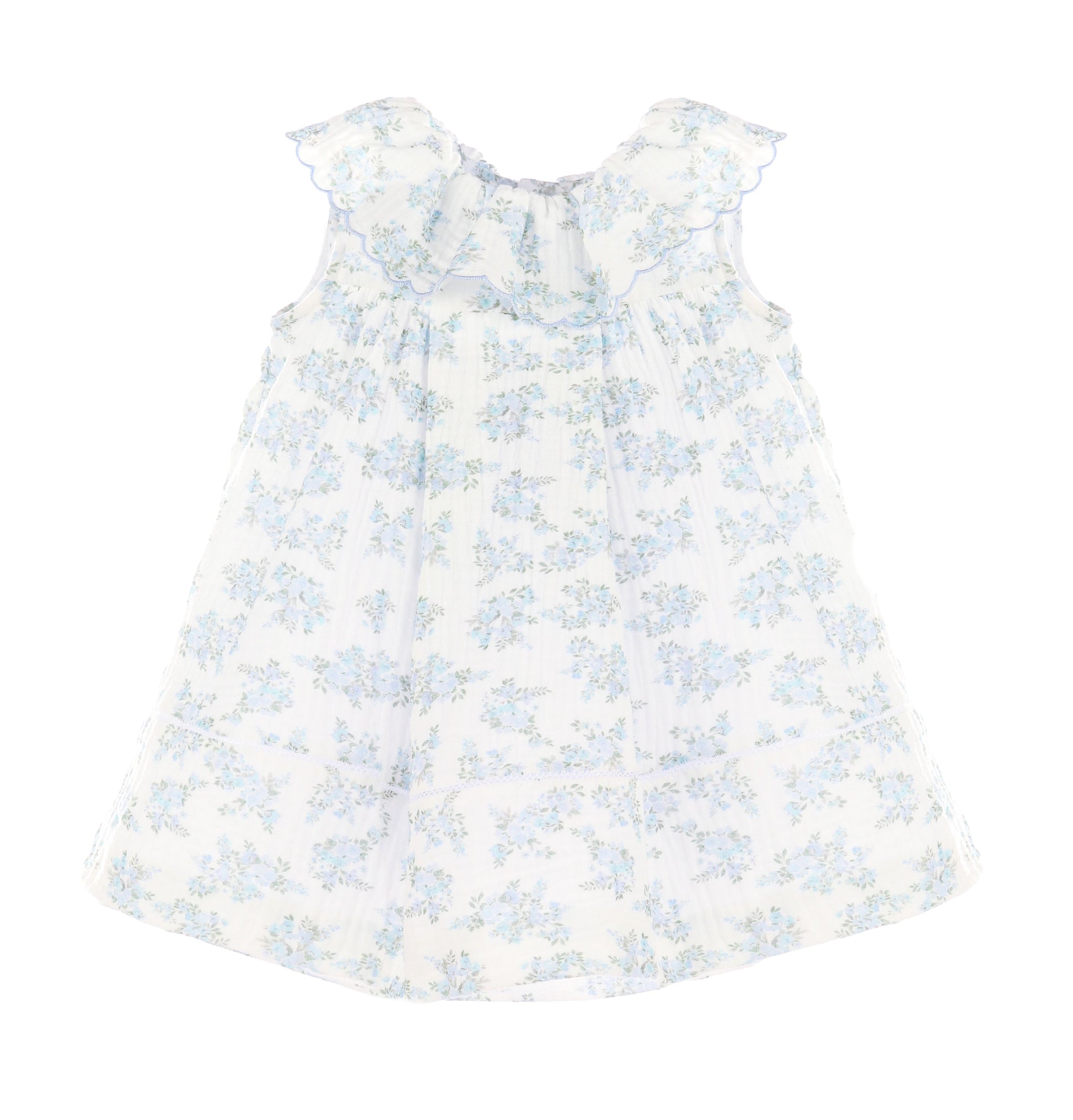 Sophie & Lucas Girls Floral Bluffs Ruffle Dress - Bow on Back - Lilac