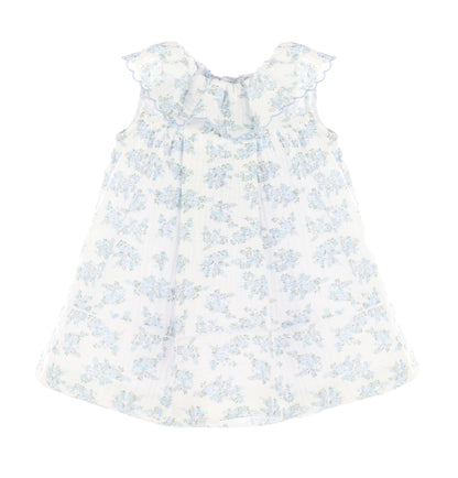 Sophie & Lucas Girls Floral Bluffs Ruffle Dress - Bow on Back - Lilac by Sophie & Lucas