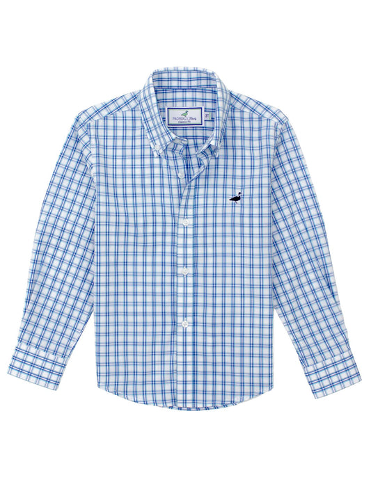 Properly Tied Boys Seasonal Sportshirt - Sailfish Blue Plaid by Properly Tied