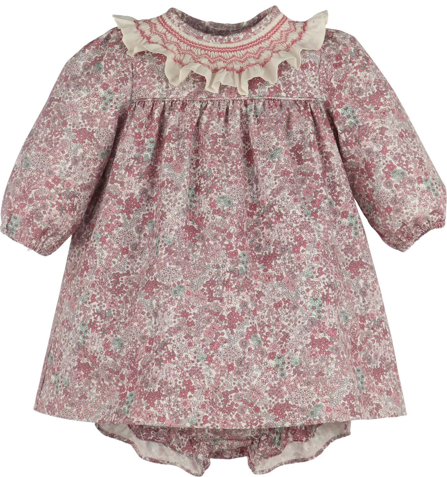 Luli & Me Girls Pink Fall Bloom Collar Set by Luli & Me
