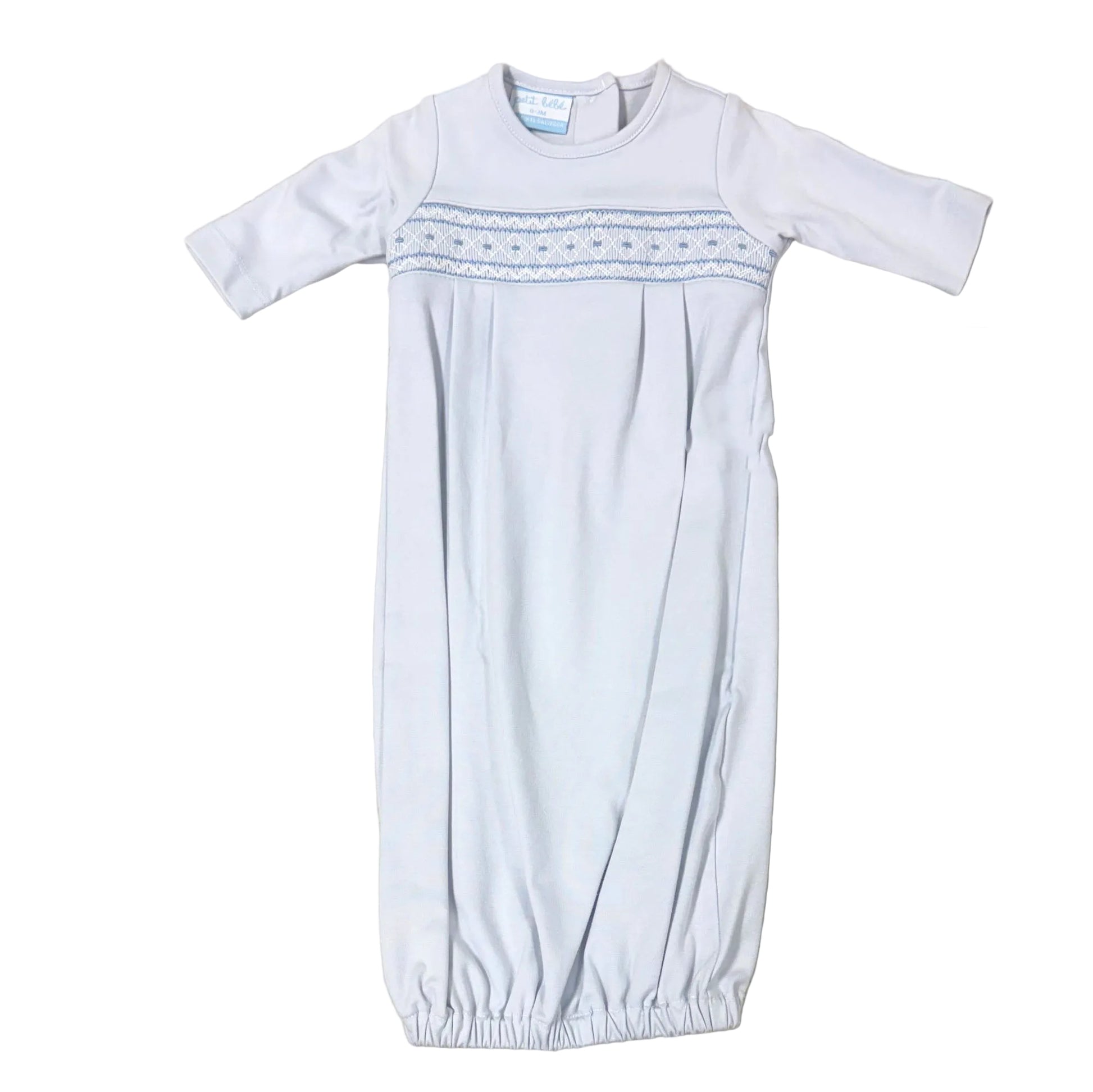 Petit Bebe Knits Blue Sack Gown