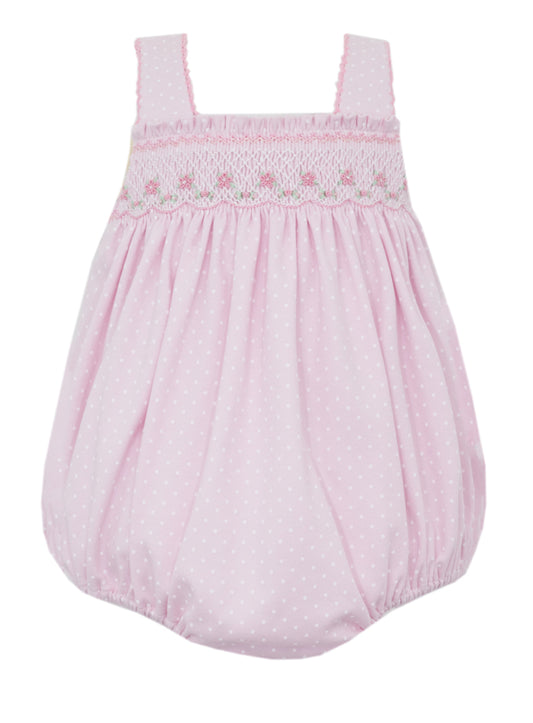 Petit Bebe Knits Baby Girls Pink Dots Smocked Bubble by Petit Bebe