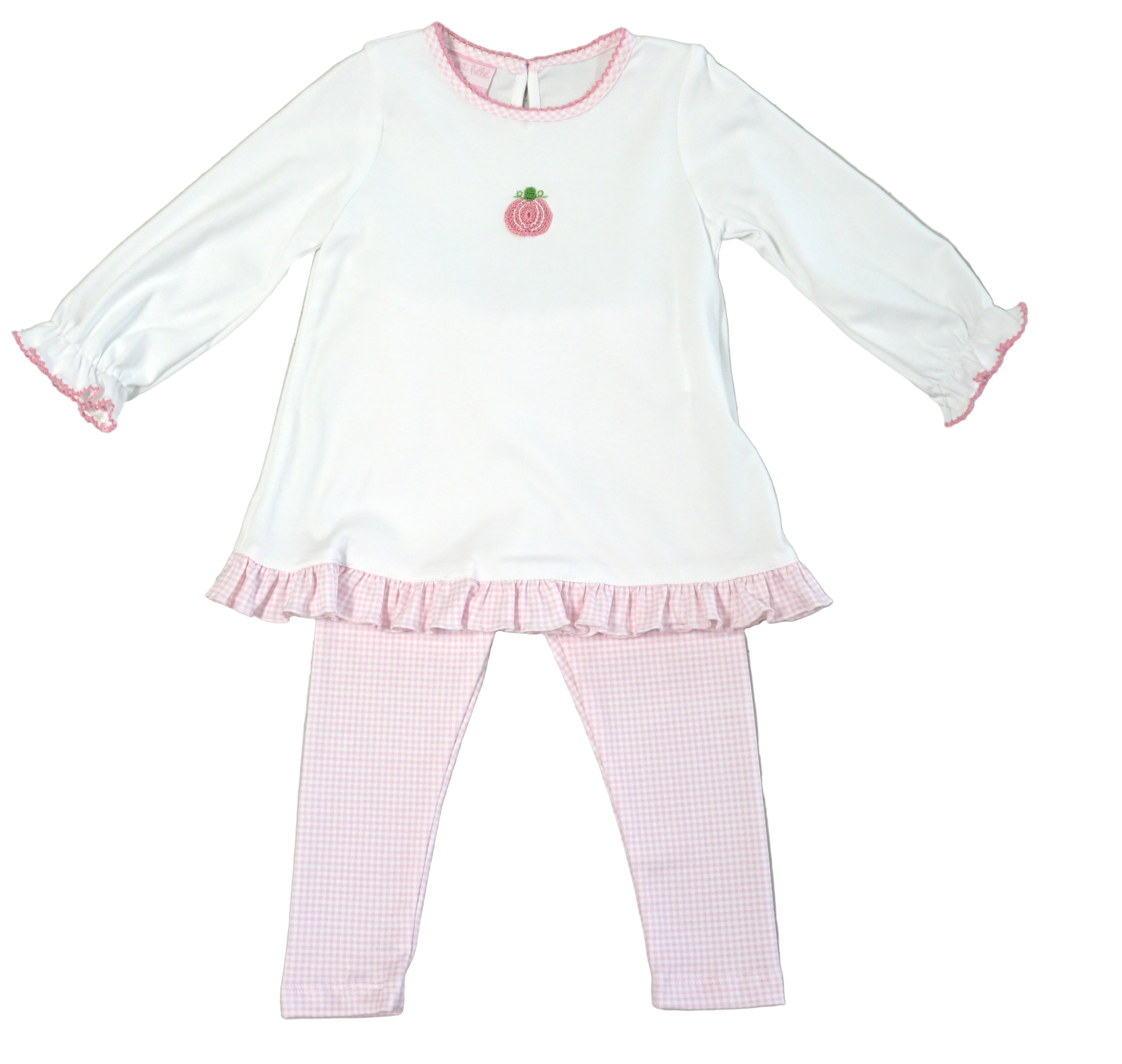 Petit Bebe Knits Girls Pink Striped Knit Bishop Dress - Smocked Turkeys