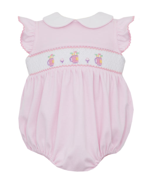 Petit Bebe Knits Baby Girls Pink Bubble - Smocked Golf Bags by Petit Bebe
