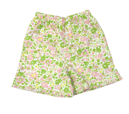 Peggy Green Girls Spring Libba Floral Shorts - 2 pockets on back by Peggy Green
