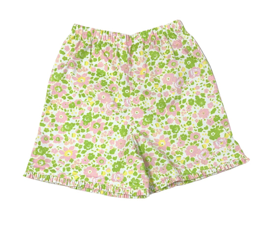 Peggy Green Girls Spring Libba Floral Shorts - 2 pockets on back by Peggy Green