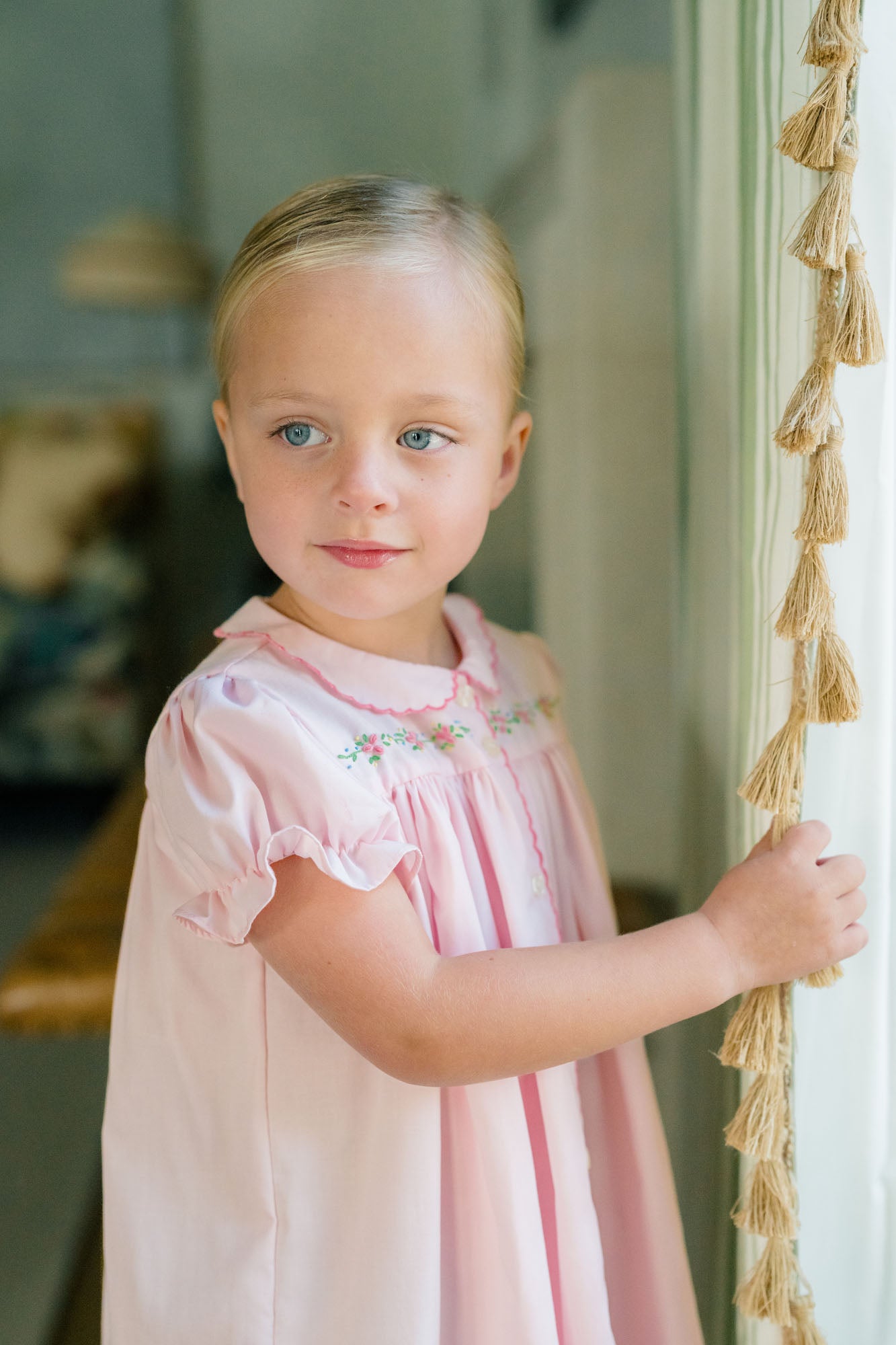 Proper Peony Girls Pink Begonia Ingrid Dress by Proper Peony