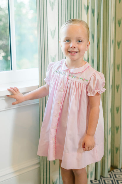 Proper Peony Girls Pink Begonia Ingrid Dress by Proper Peony