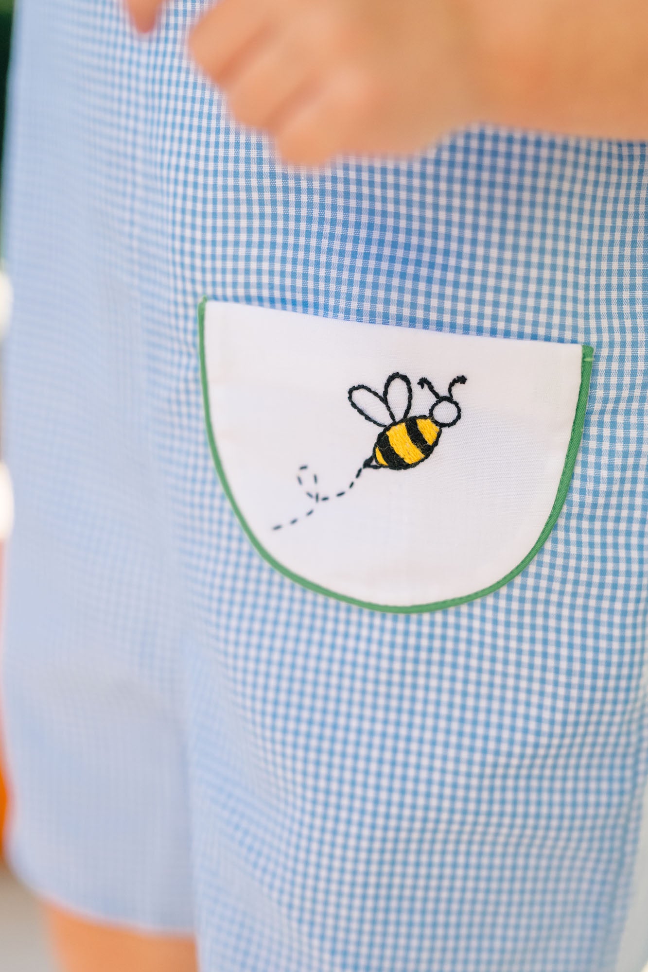 Proper Peony Boys Blue Bryar Bee Jon Jon with Front Pocket