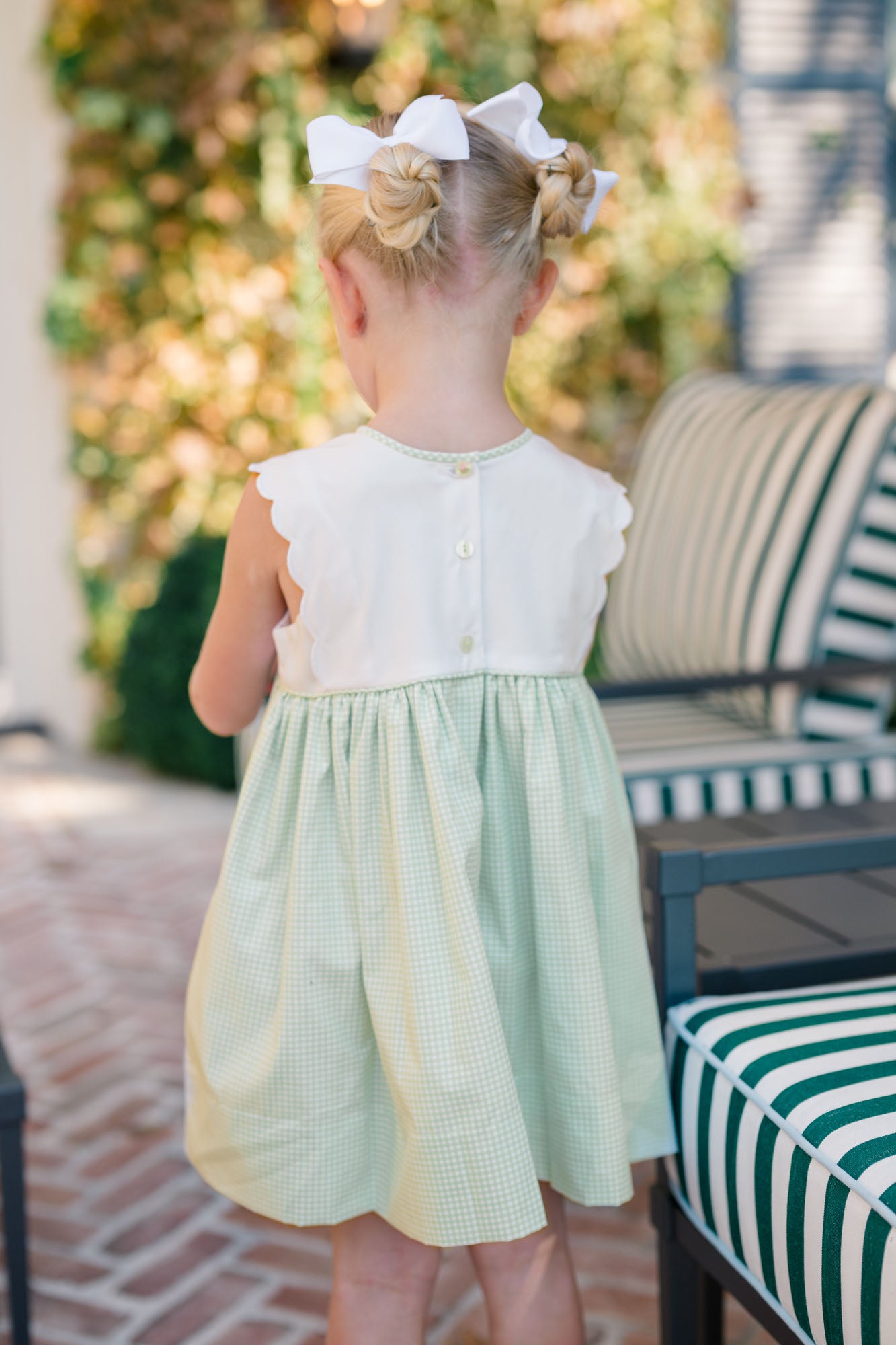 Proper Peony Girls Gia Easter Dress - Green with Embroidery by Proper Peony