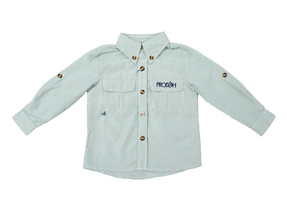 Prodoh Boys Green Long Sleeved Fishing Shirt by Prodoh
