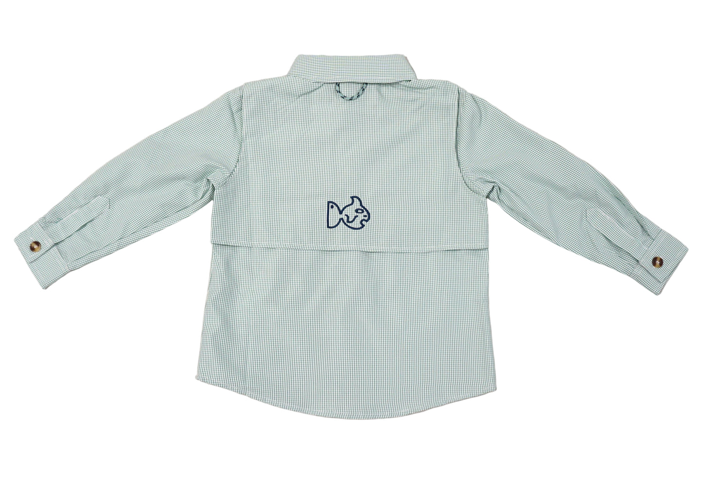 Prodoh Boys Green Long Sleeved Fishing Shirt by Prodoh