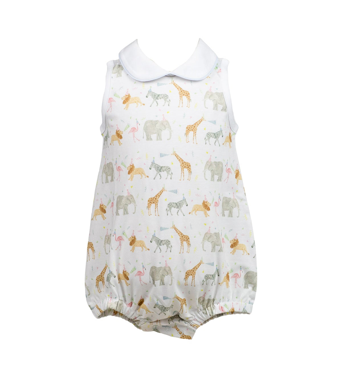 Proper Peony Pima Baby Boys Bubble with Collar - Party Animals