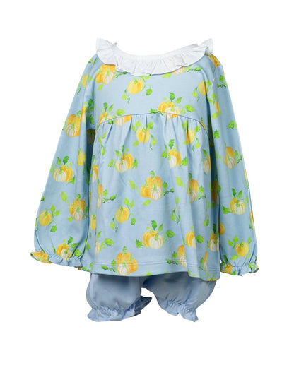 Proper Peony Girls Pumpkin Patch Bloomer Set by Proper Peony