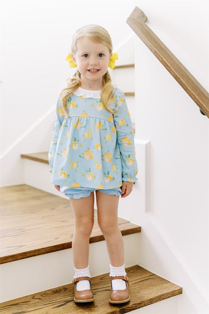 Proper Peony Girls Pumpkin Patch Bloomer Set by Proper Peony