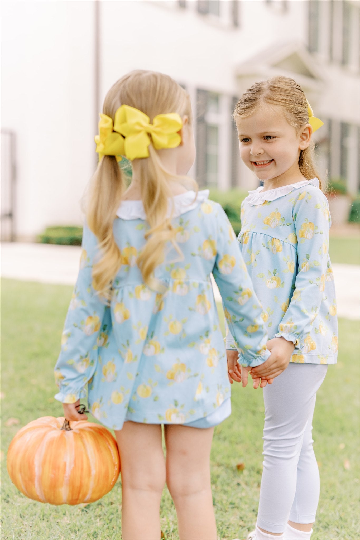 Proper Peony Girls Pumpkin Patch Bloomer Set