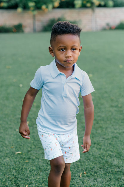 Proper Peony Pima Boys Blue Easter Peeps Shorts by Proper Peony