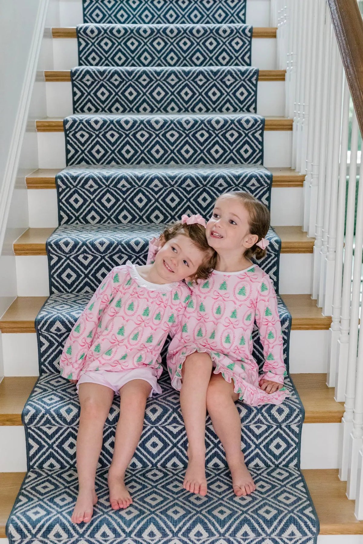 Proper Peony Girls Pink Pima Tannenbaum Christmas Tree Dress