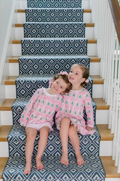 Proper Peony Girls Pink Pima Tannenbaum Christmas Tree Dress