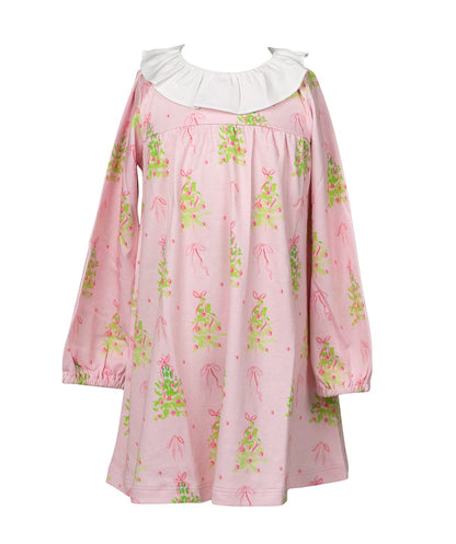 Proper Peony Girls Pink Christmas Tinsel Dress by Proper Peony