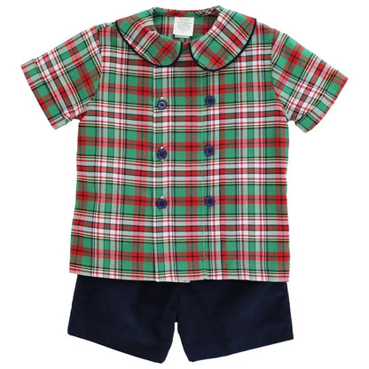Bailey Boys Christmas Plaid Short Set by Bailey Boys