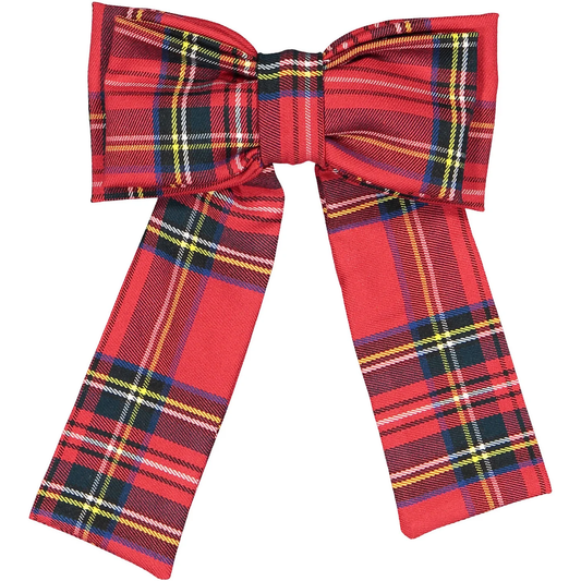 Sal & Pimenta Girls Holiday Red Plaid Jingle Bells Hair Clip by Sal & Pimenta