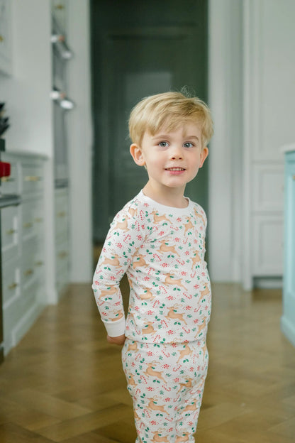 Proper Peony Boys & Girls Prancer Christmas Reindeer Pajamas Set
