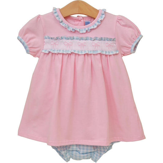 Trotter Street Kids Girls Pretty in Pink & Blue Bows Bloomers Set by Trotter Street Kids