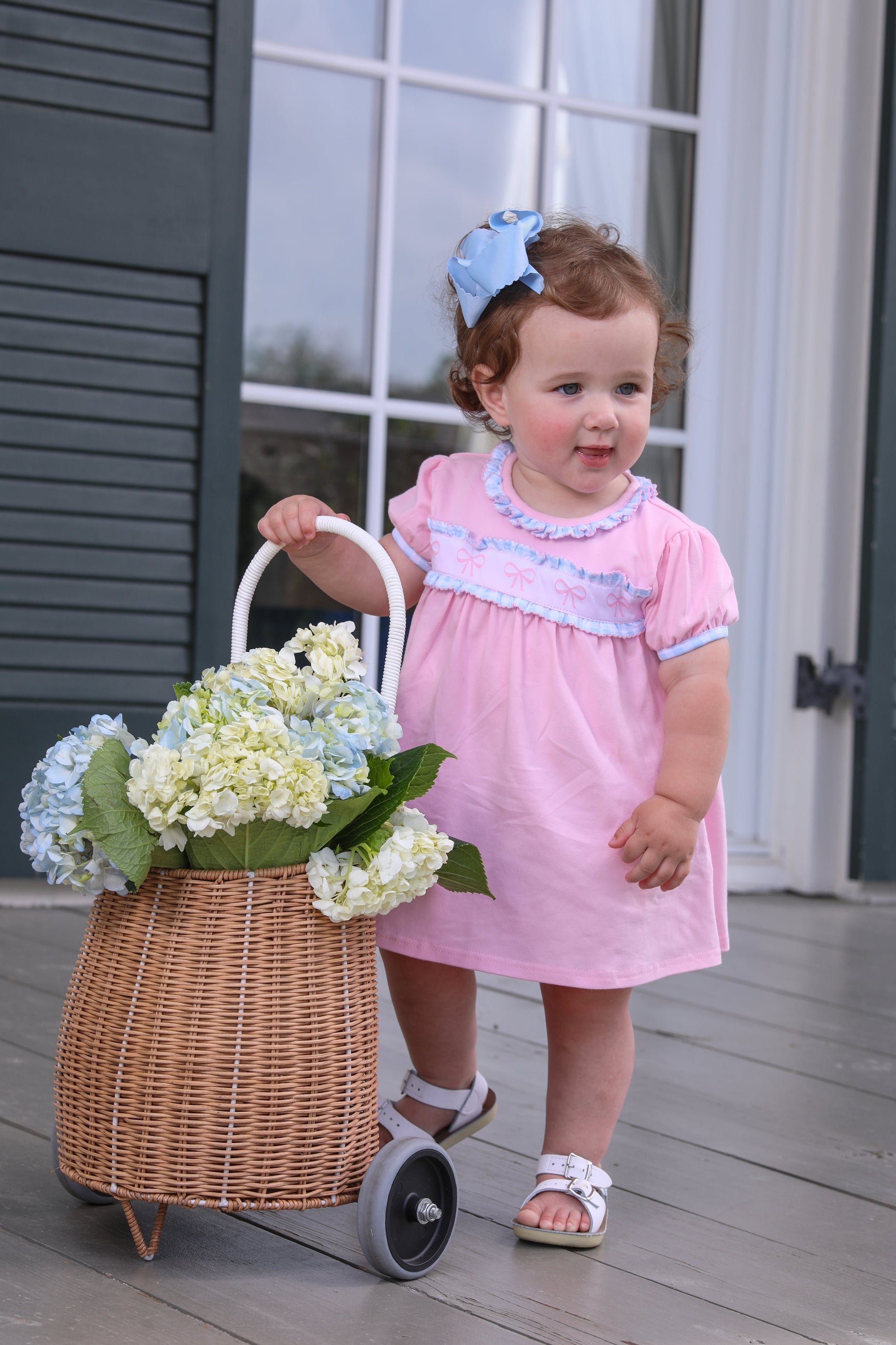 Trotter Street Kids Girls Pretty in Pink & Blue Bows Bloomers Set
