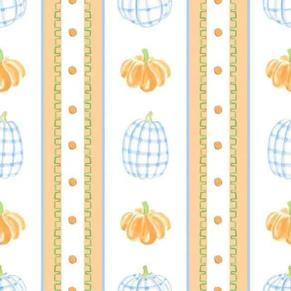 Trotter Street Kids Boys Blue & Orange Pumpkin Patch Short Set
