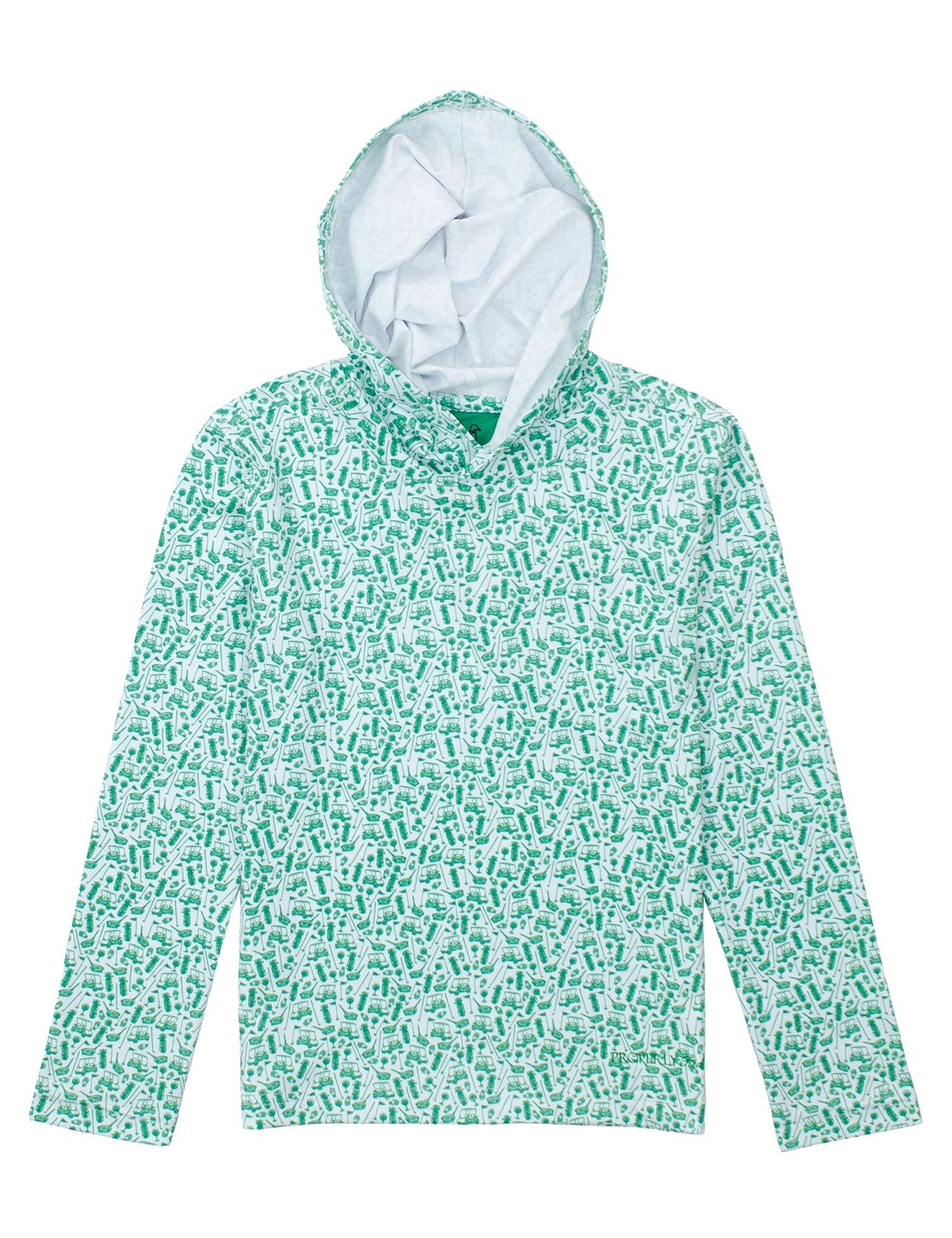Properly Tied Boys Green Range Hoodie Back Nine by Properly Tied