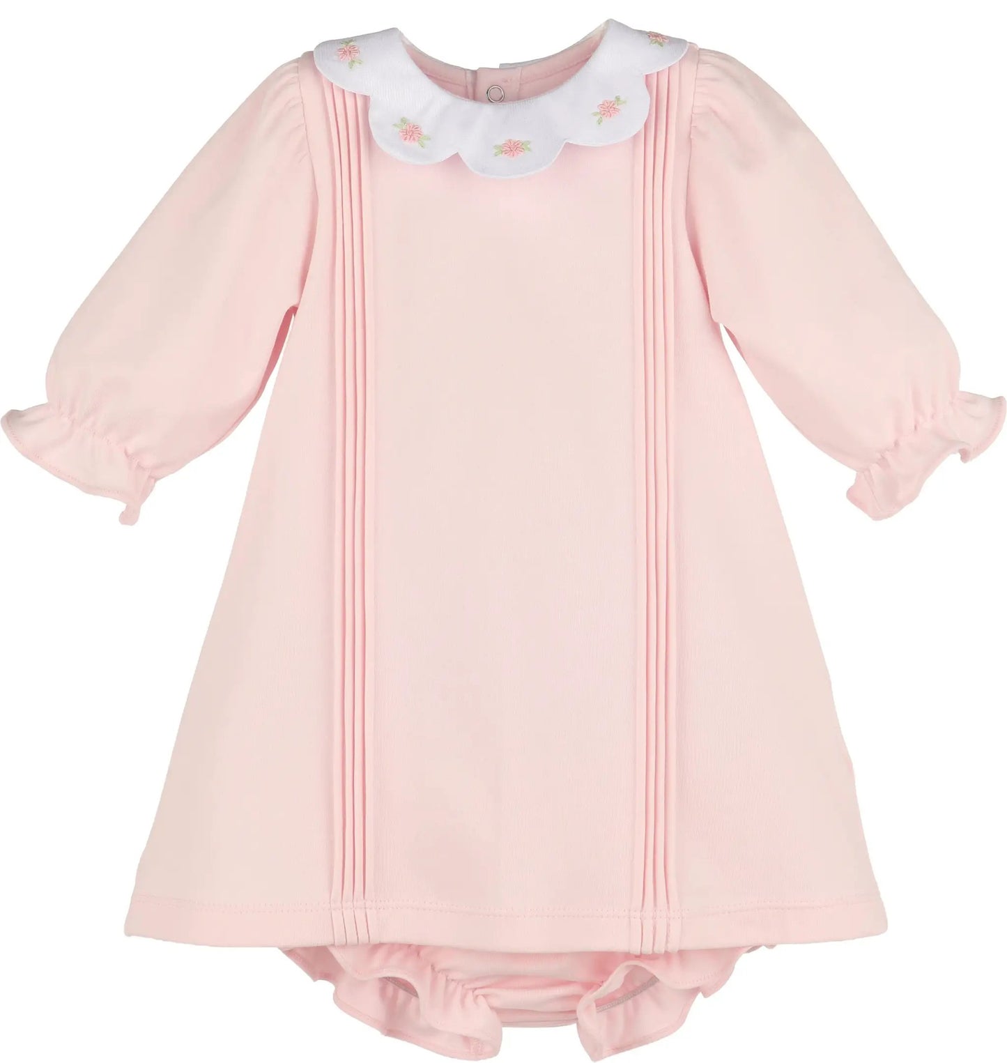 Luli & Me Girls Pink Warm Winter Home Dress
