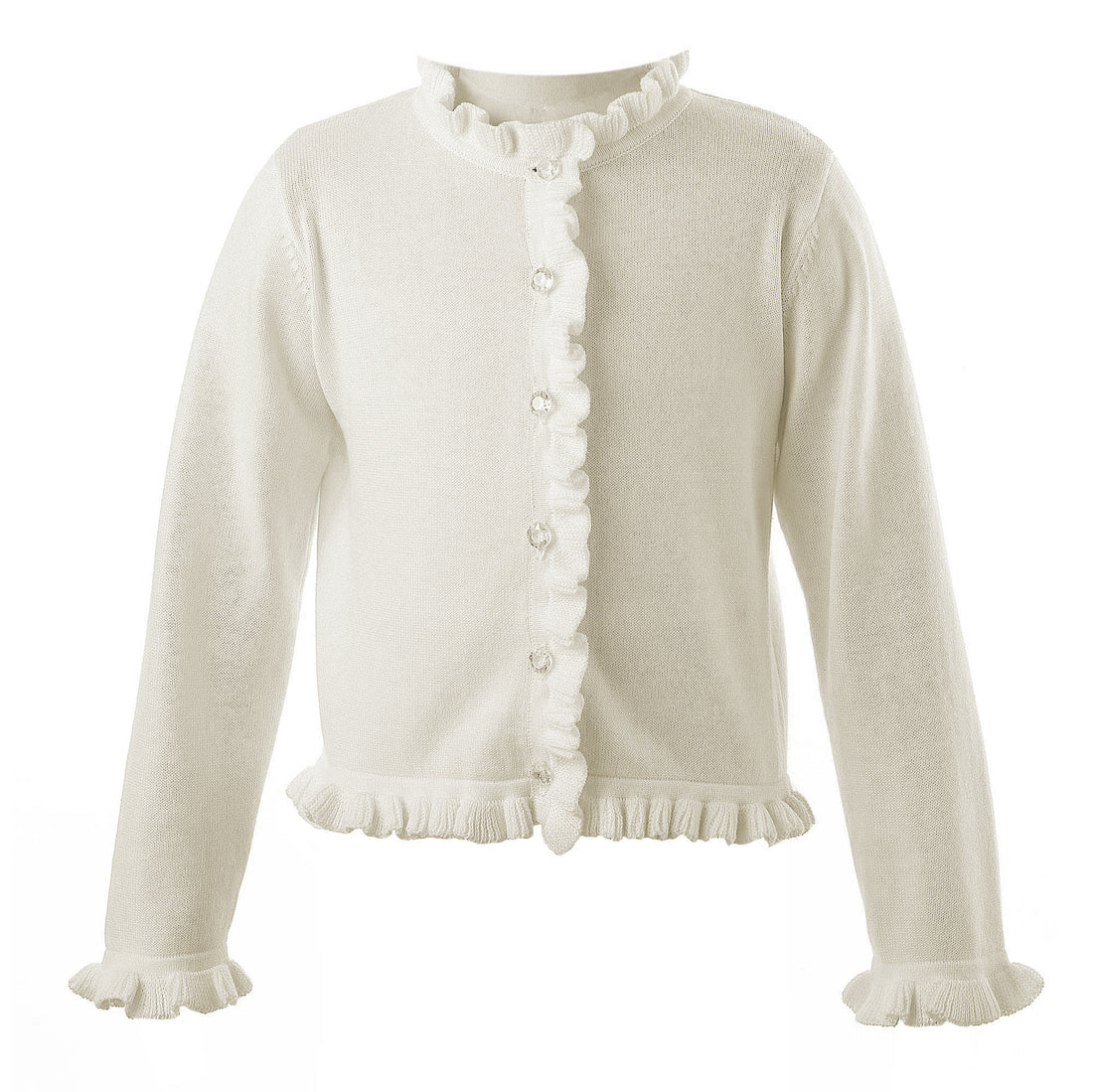 Rachel Riley London Girls Frill Cardigan Sweater - Ivory – Best Dressed ...