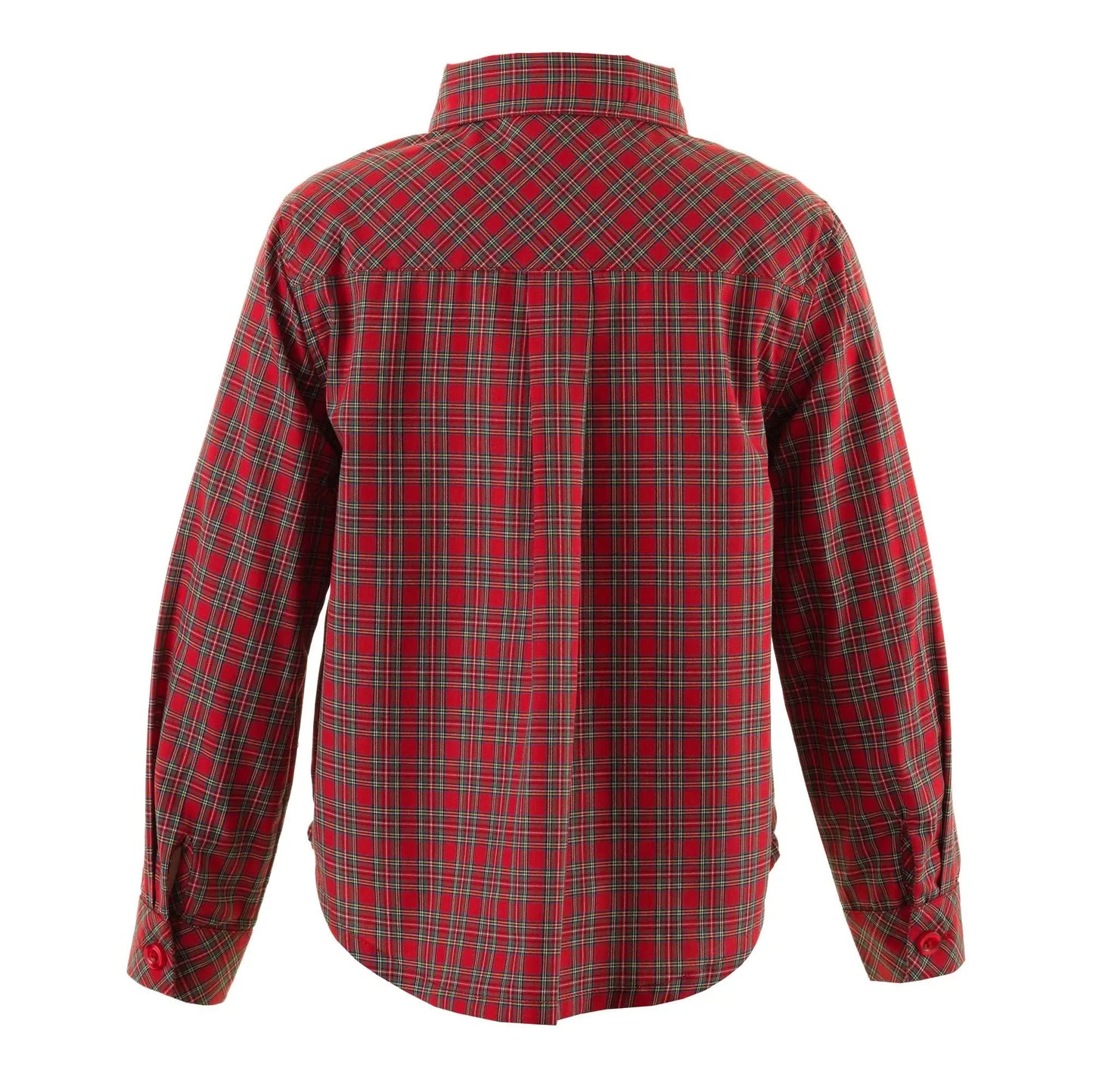 Rachel Riley London Boys Christmas Tartan Dress Shirt - Red Holiday Plaid by Rachel Riley