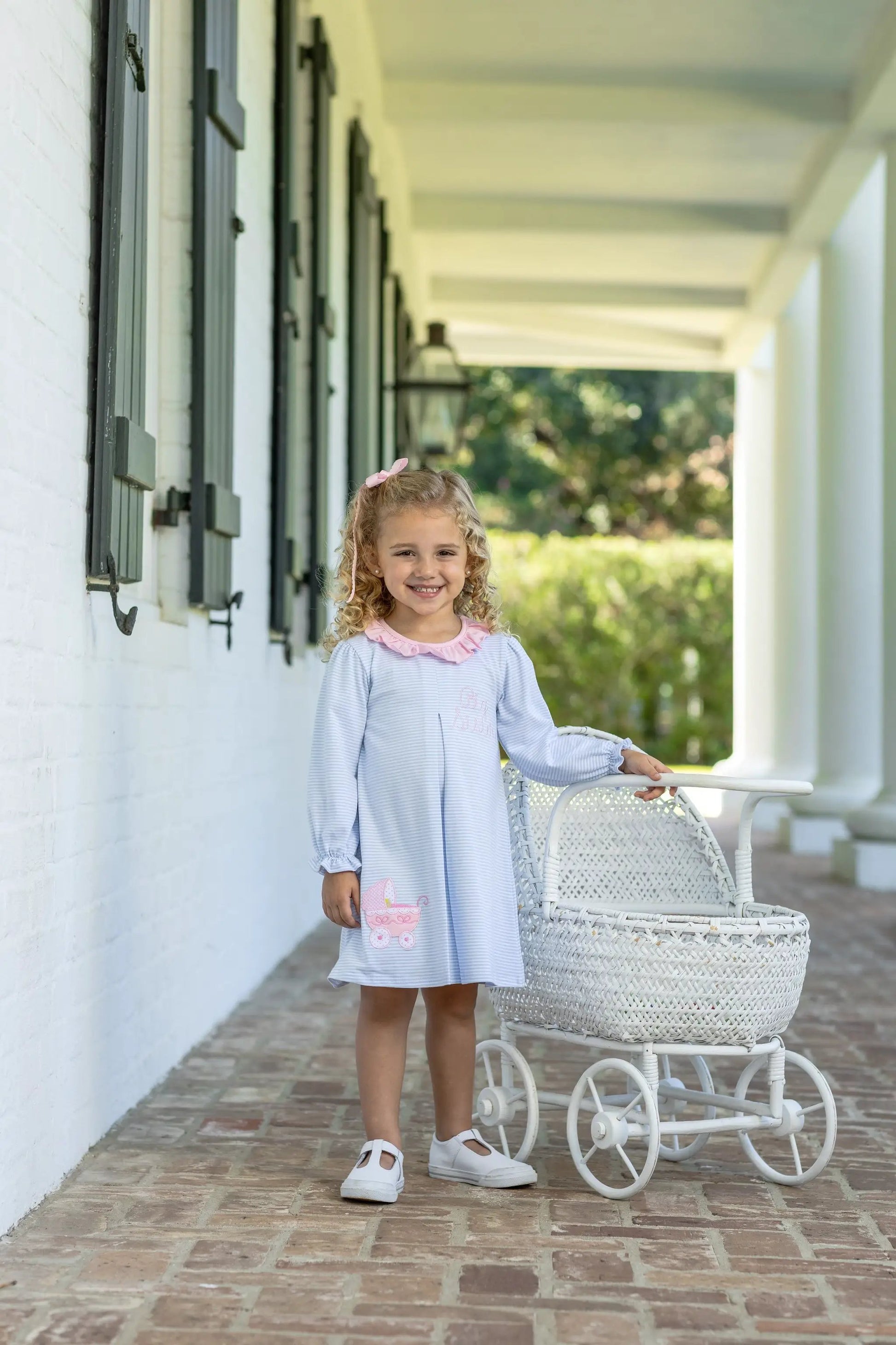 Trotter Street Kids Girls Blue Big Sister Dress