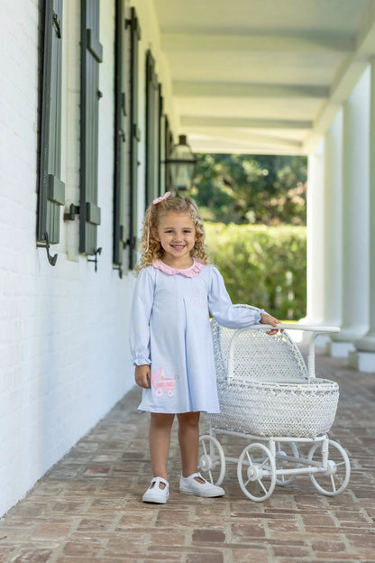 Trotter Street Kids Girls Blue Big Sister Dress