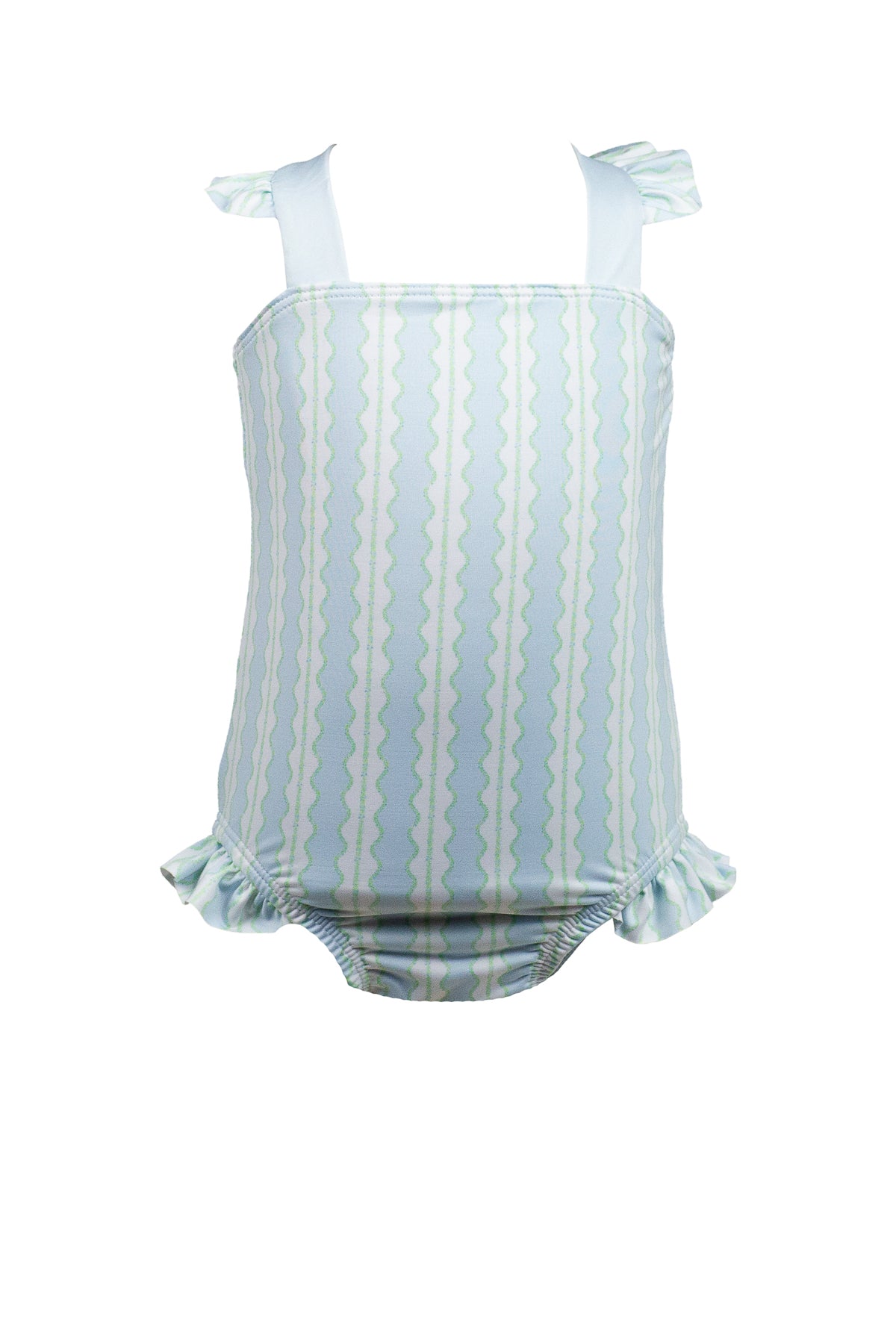 Proper Peony Swim - Girls Blue Stripe Rosemary Tank Swimsuit by Proper Peony