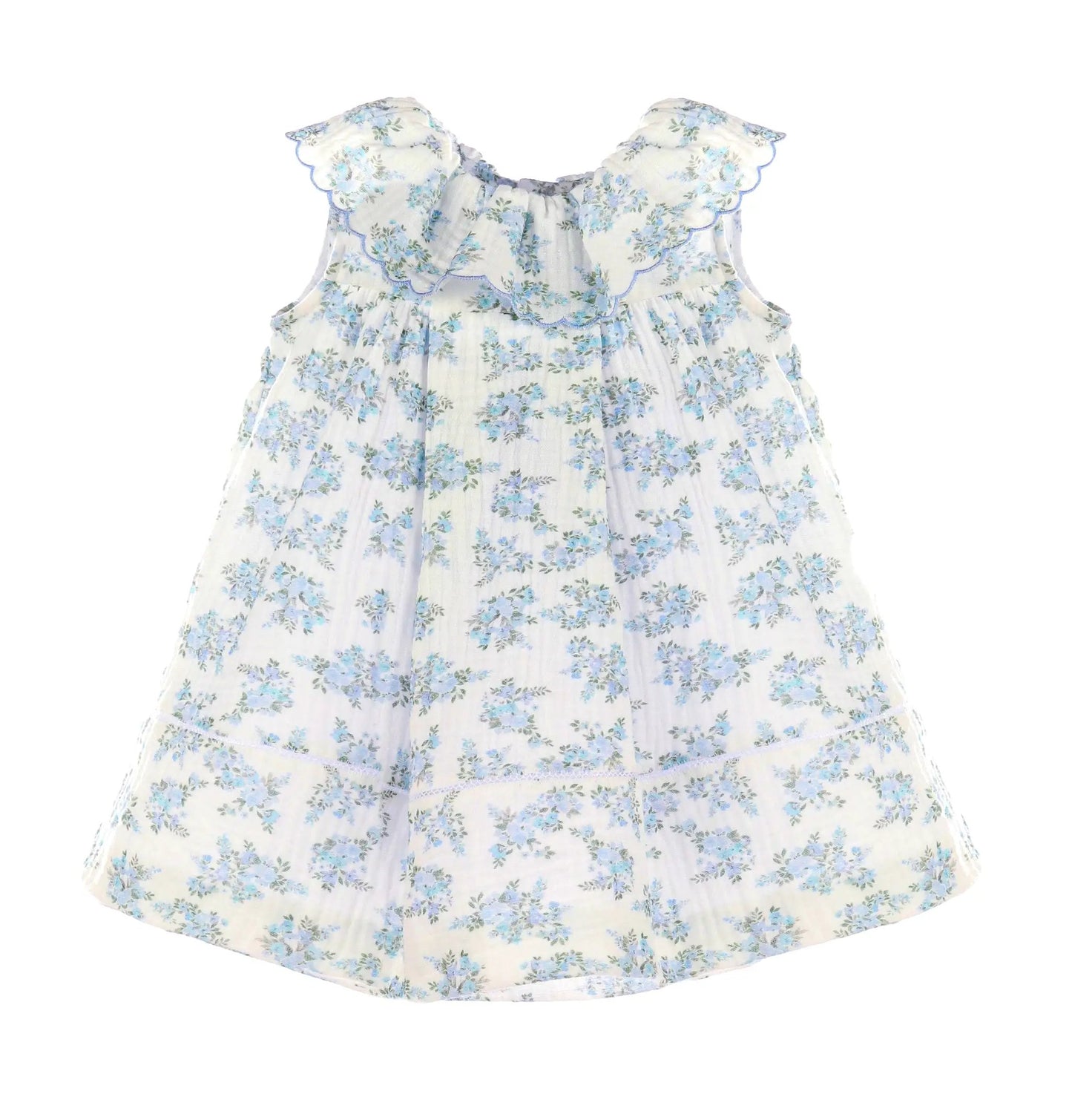Sophie & Lucas Girls Floral Bluffs Ruffle Dress - Bow on Back - Lilac