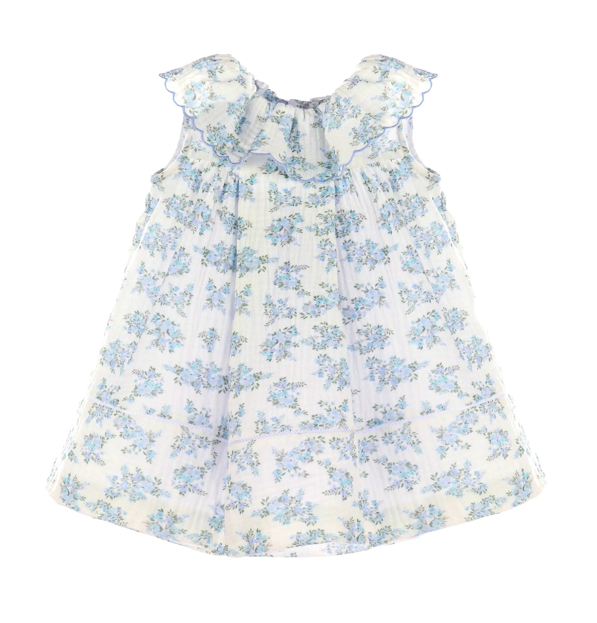 Sophie & Lucas Girls Floral Bluffs Ruffle Dress - Bow on Back - Lilac