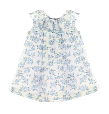 Sophie & Lucas Girls Floral Bluffs Ruffle Dress - Bow on Back - Lilac