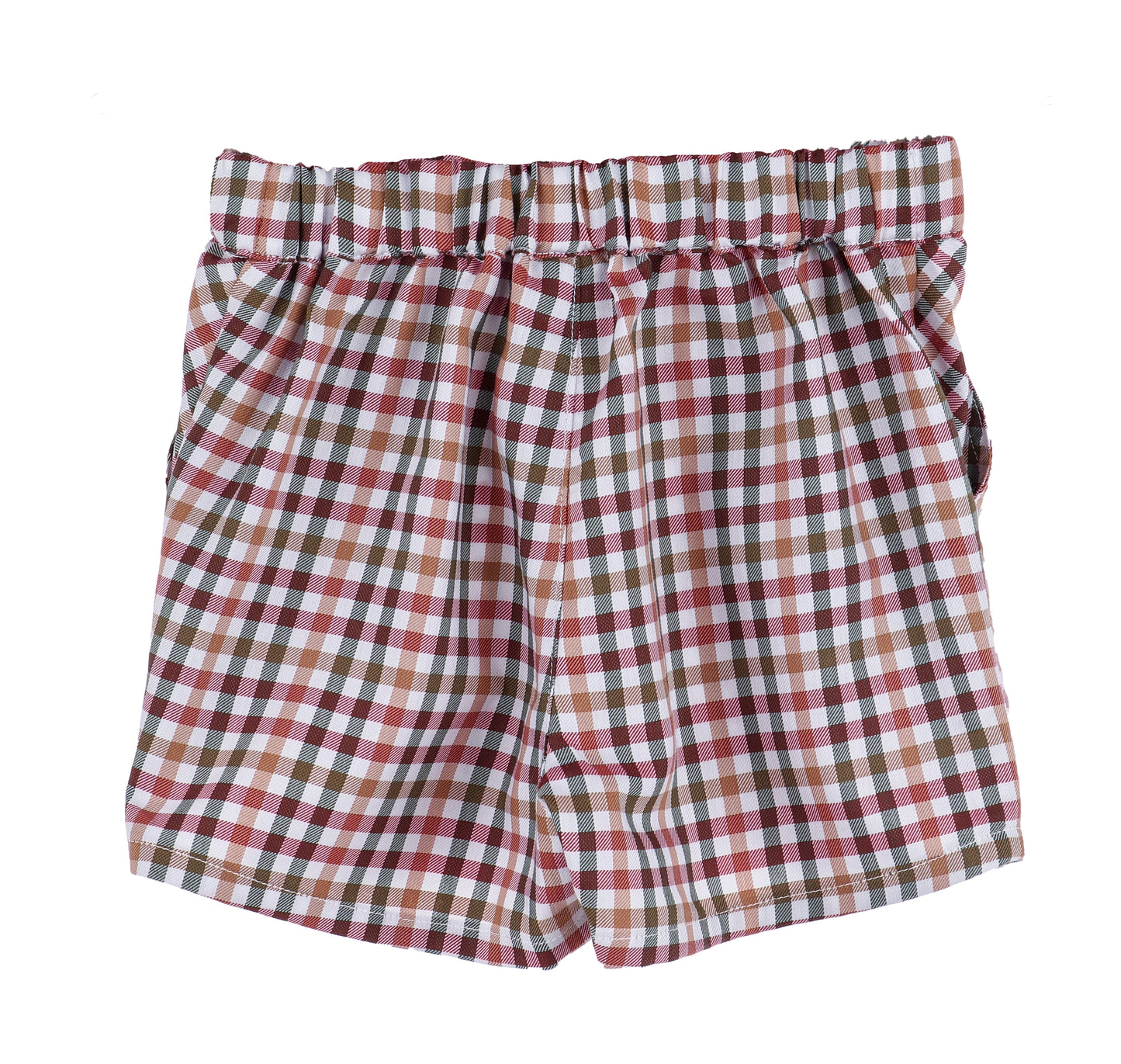 Sophie & Lucas Boys Shorts Set - Autumn Cider Checks with Trimmed Collar Shirt by Sophie & Lucas