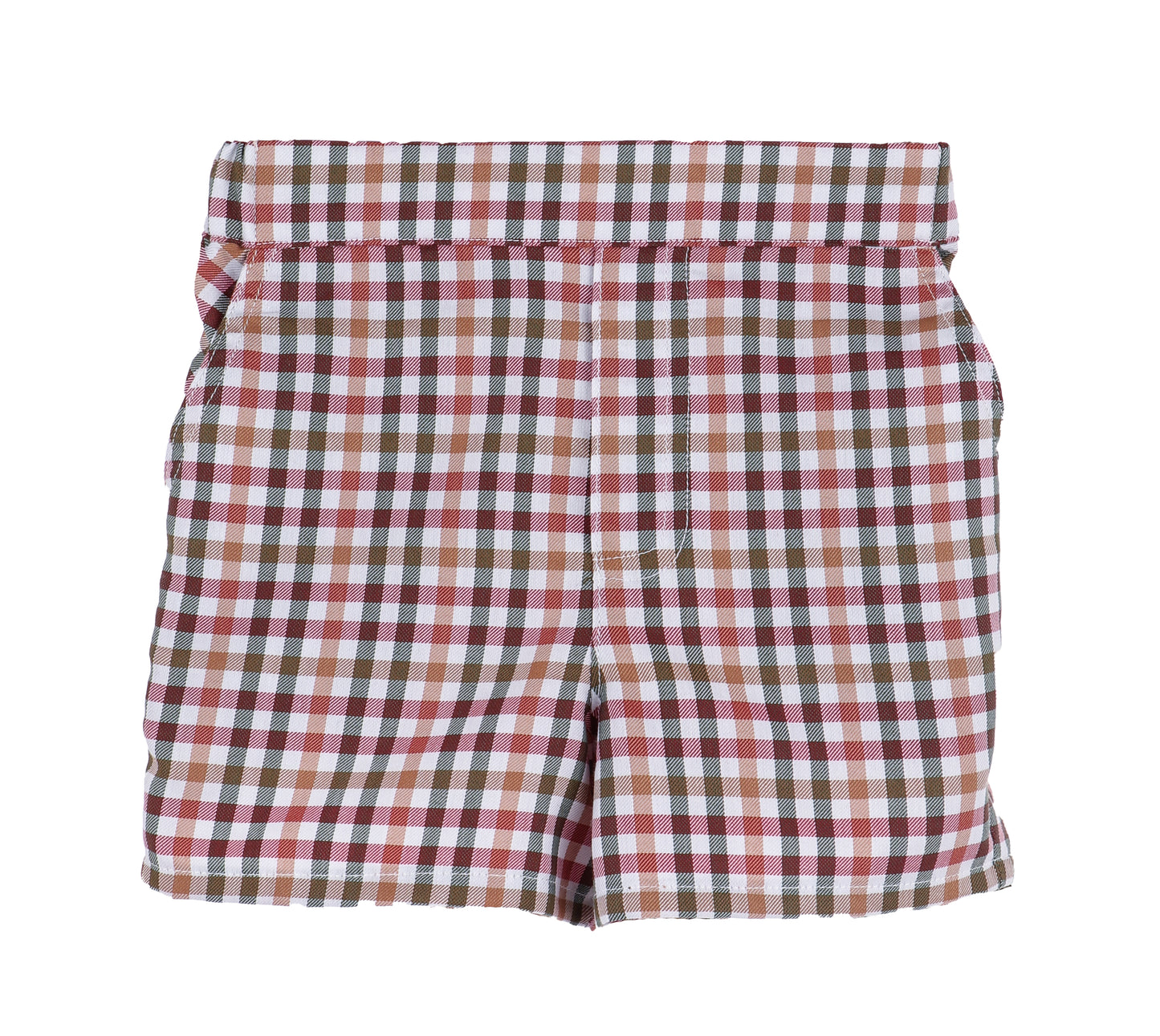 Sophie & Lucas Boys Shorts Set - Autumn Cider Checks with Trimmed Collar Shirt by Sophie & Lucas